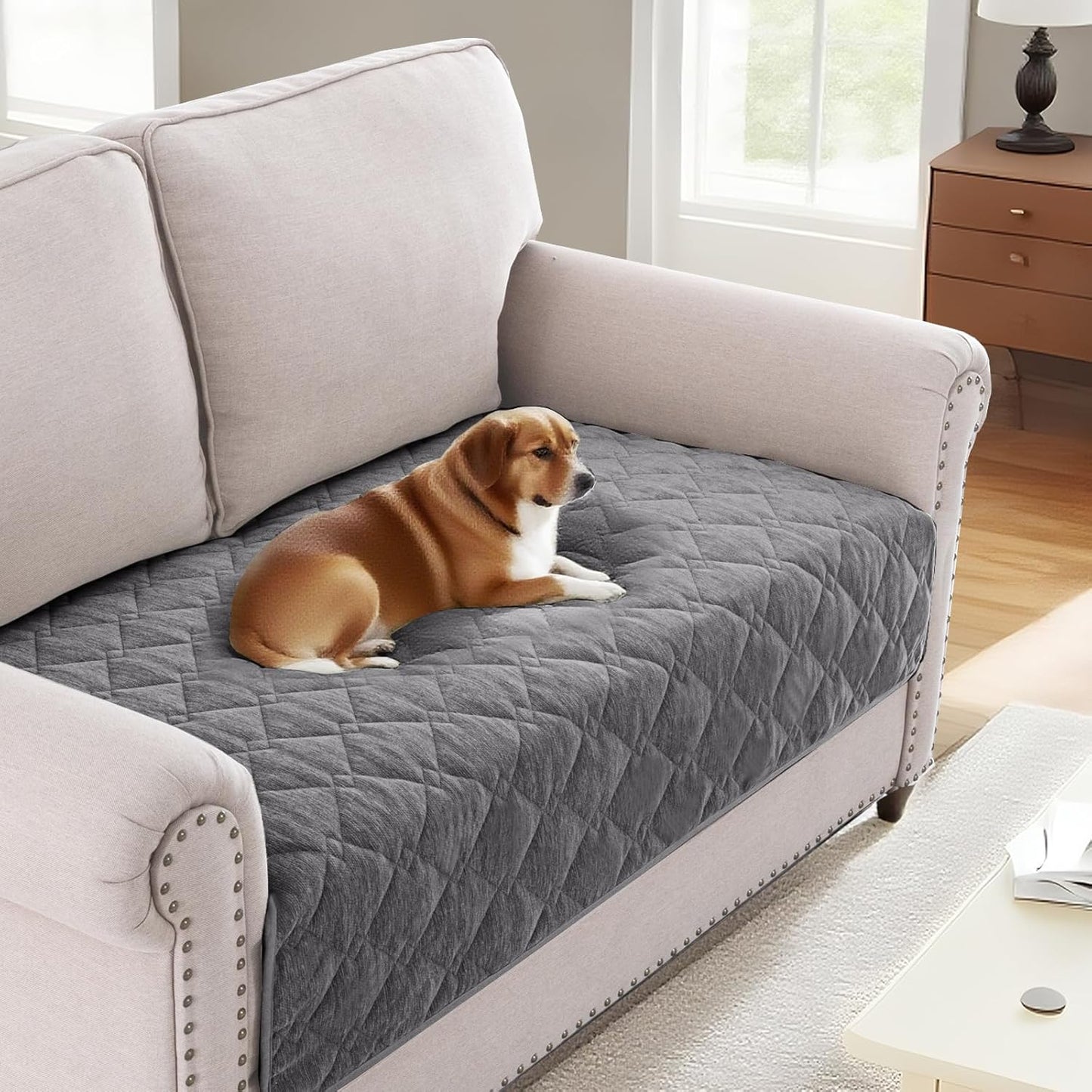 H.VERSAILTEX Couch Cover Chenille Pet Fuzzy Sofa Protector