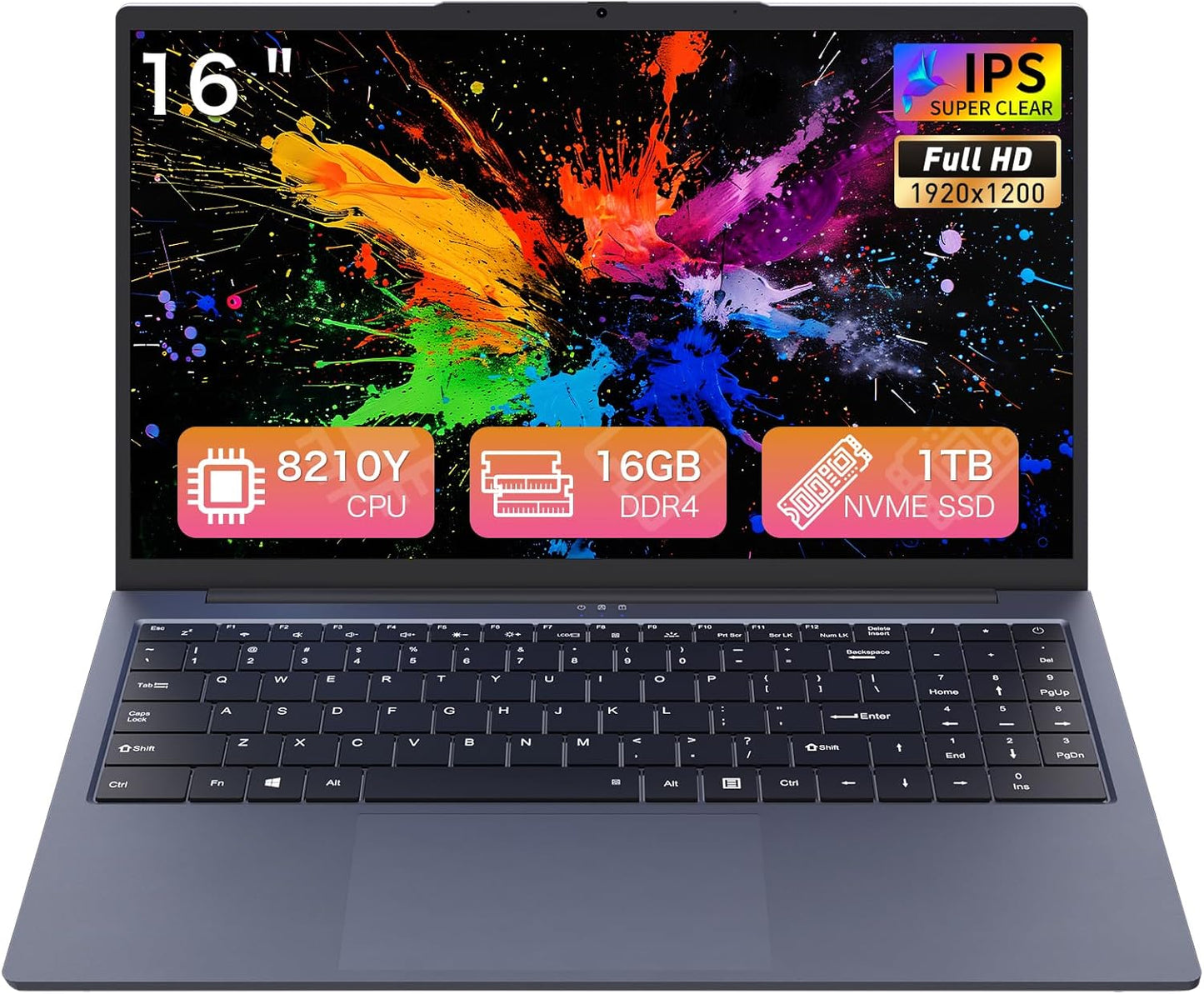 16in Laptop Computer with Core i5-8210Y and 16GB RAM