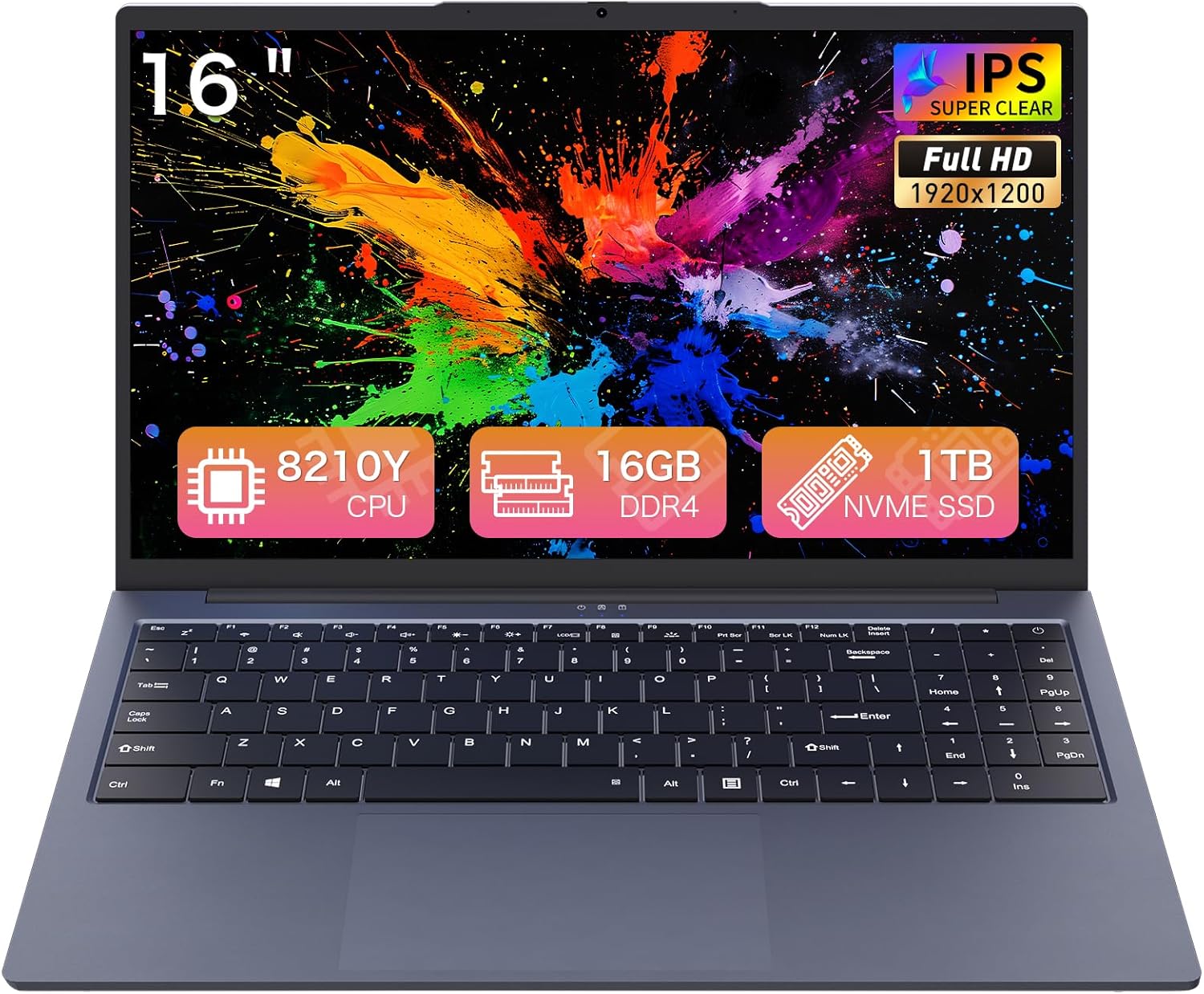 16in Laptop Computer with Core i5-8210Y and 16GB RAM