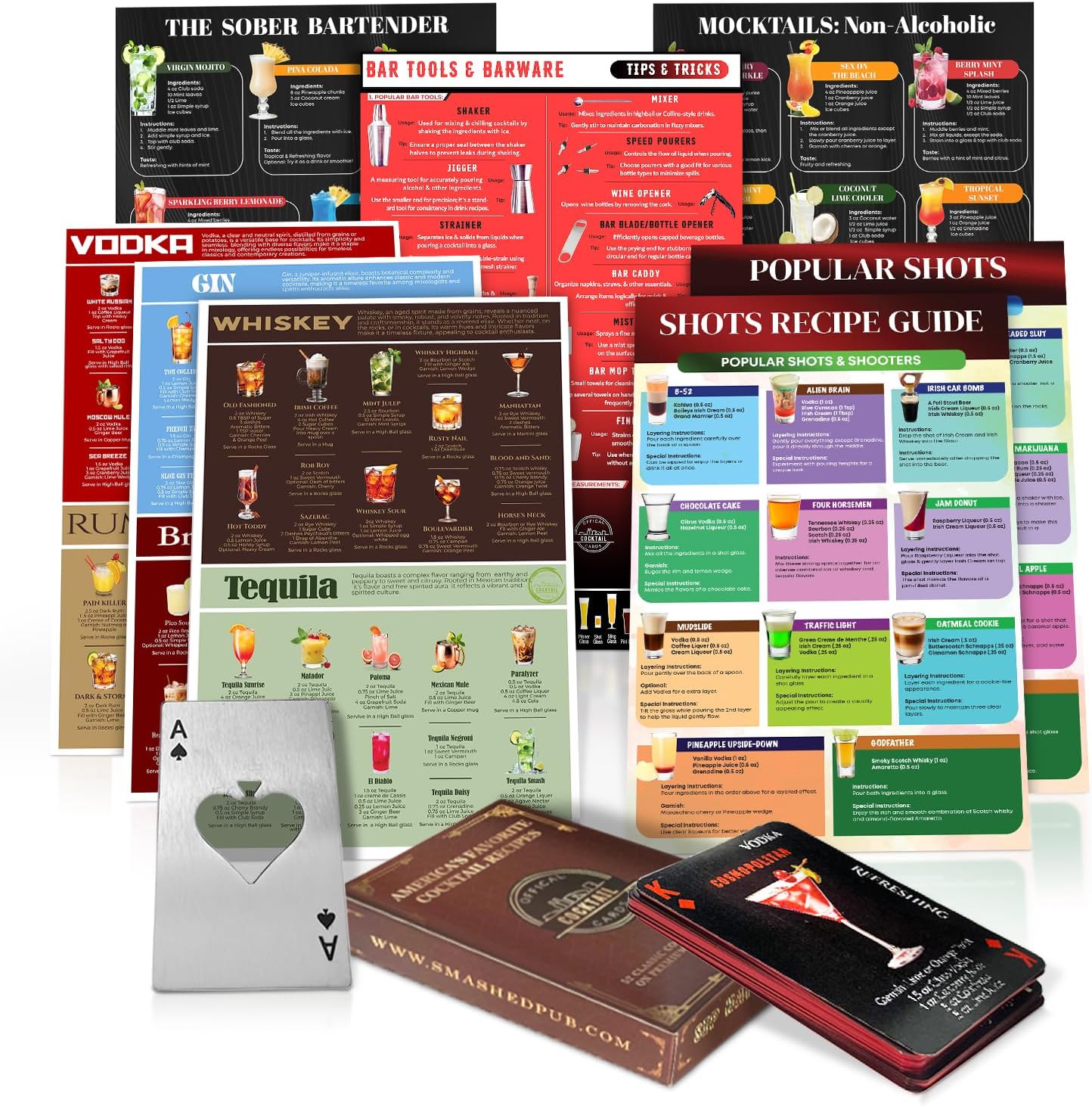 Official Cocktail Cards: 120+ Recipes & Menu
