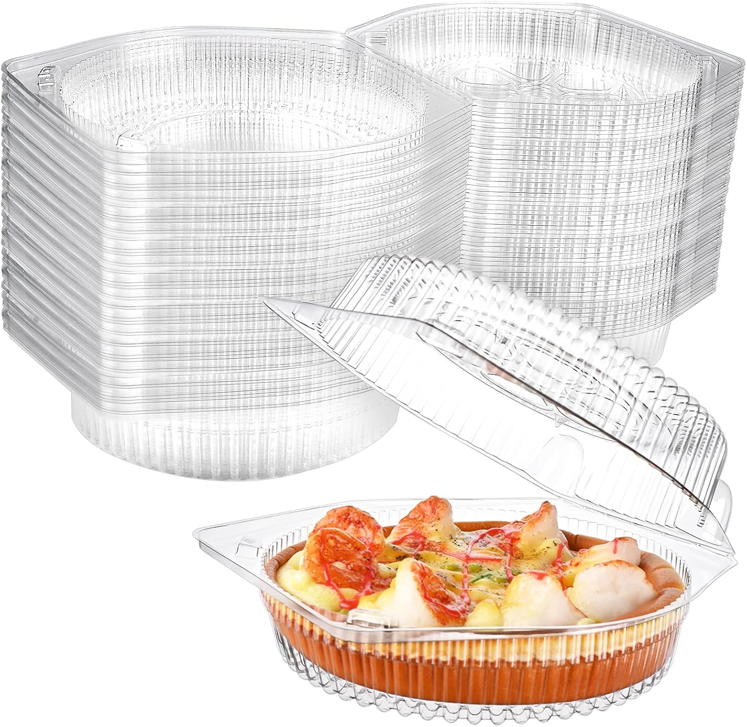 40 Pcs 8 Inch Disposable Pie Containers for Easy Food Storage
