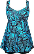 DANIFY Plus Size Swimsuit Tankini Swimdress - Tummy Control Cover Up