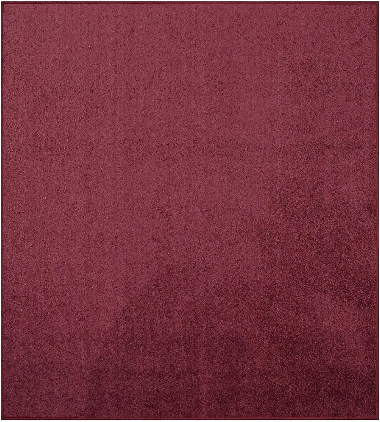 Cranberry Area Rug - Pet Friendly Solid Color Design for Home