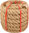 Hemp Rope Thick Natural 2 in x 50 ft Twisted Rope - Heavy Duty Outdoor