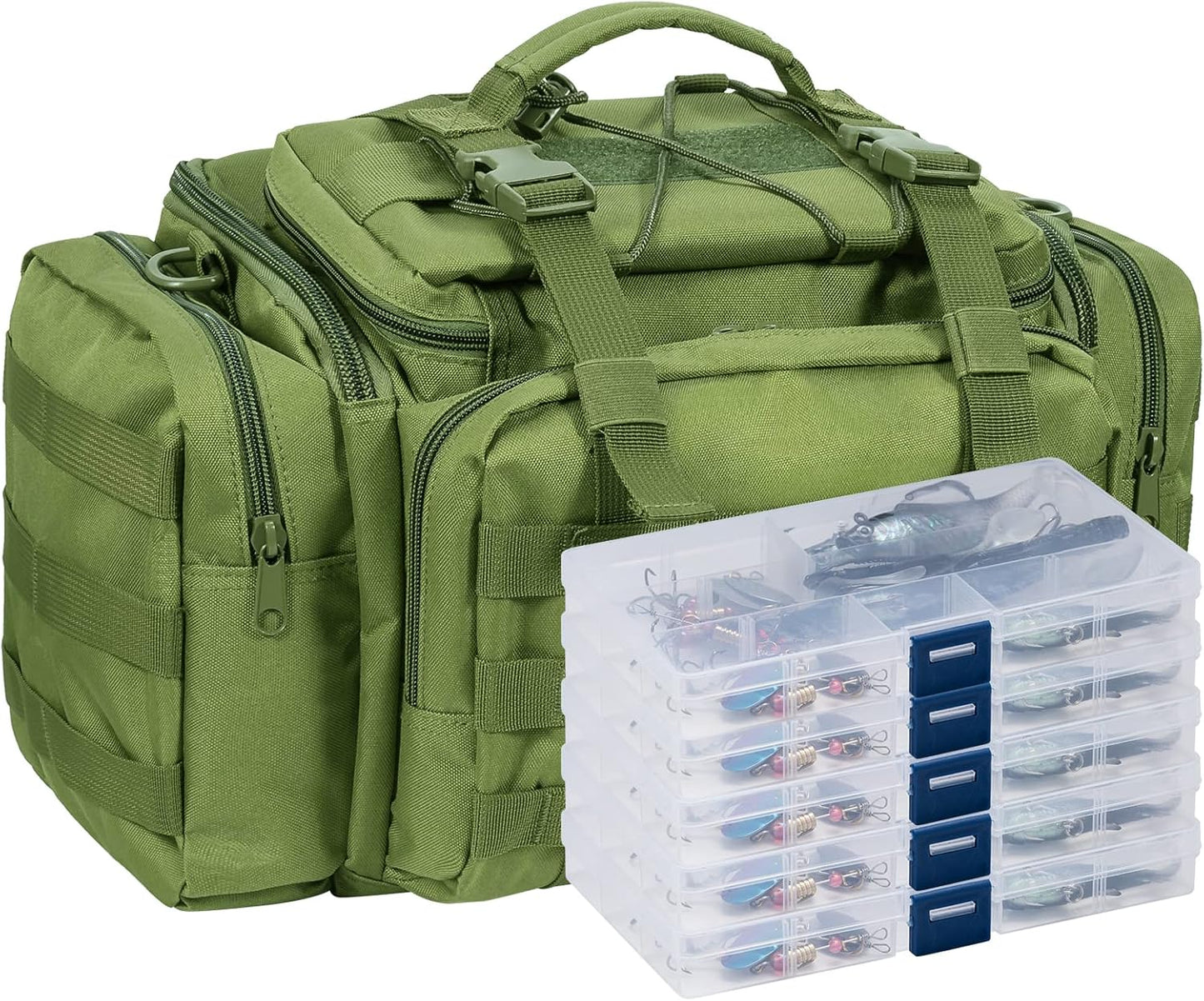 Dr.Fish Tackle Bag Set: 60 Lures Included
