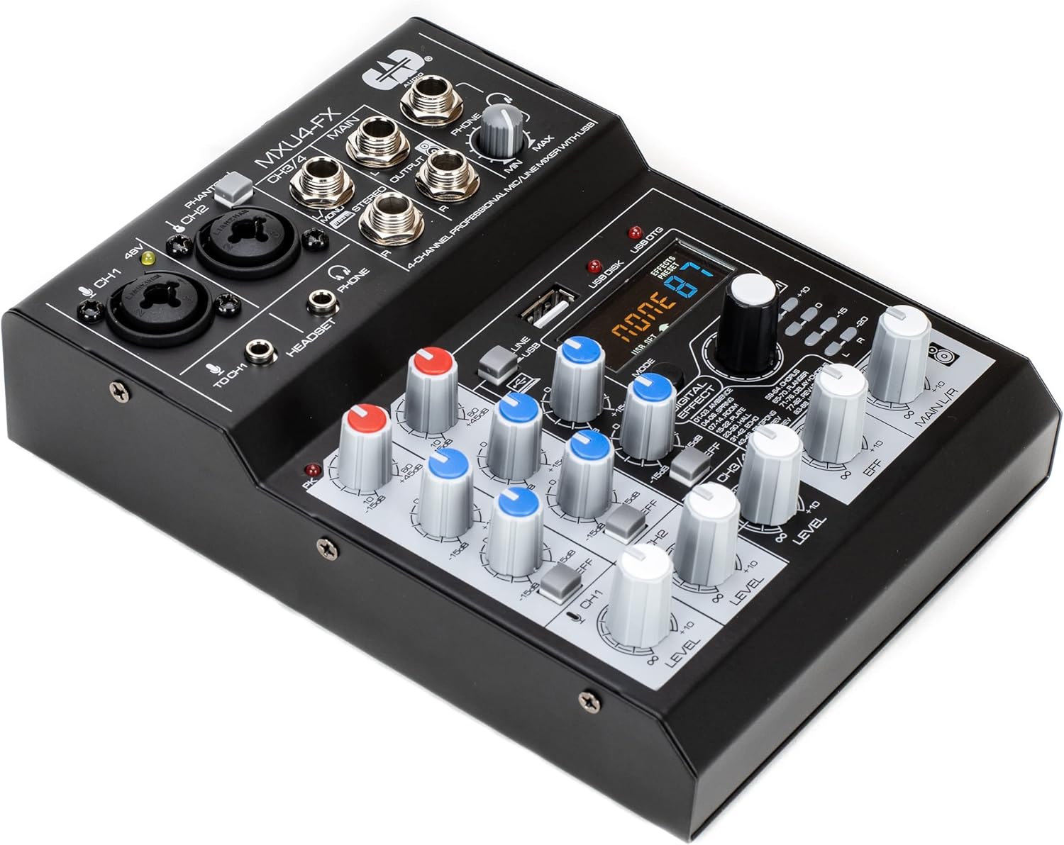 CAD Audio MXU4-FX 4 Channel Mixer with USB and Effects