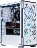 White Fultix Gaming Desktop PC with RX 9070 XT - Ryzen 5