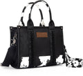 Wrangler Tote Bag for Women Cow Print Top Handle Purse - Western Style