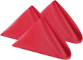 Cloth Napkins 17x17 in Washable Polyester Dinner Napkins Red 100PCS