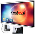 Portable Projector Screen 100 in with Telescopic Pole Frame - Foldable