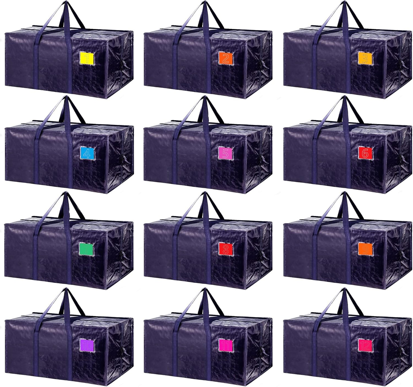 12 Pack Extra Large Heavy Duty Moving Bags for Storage Needs