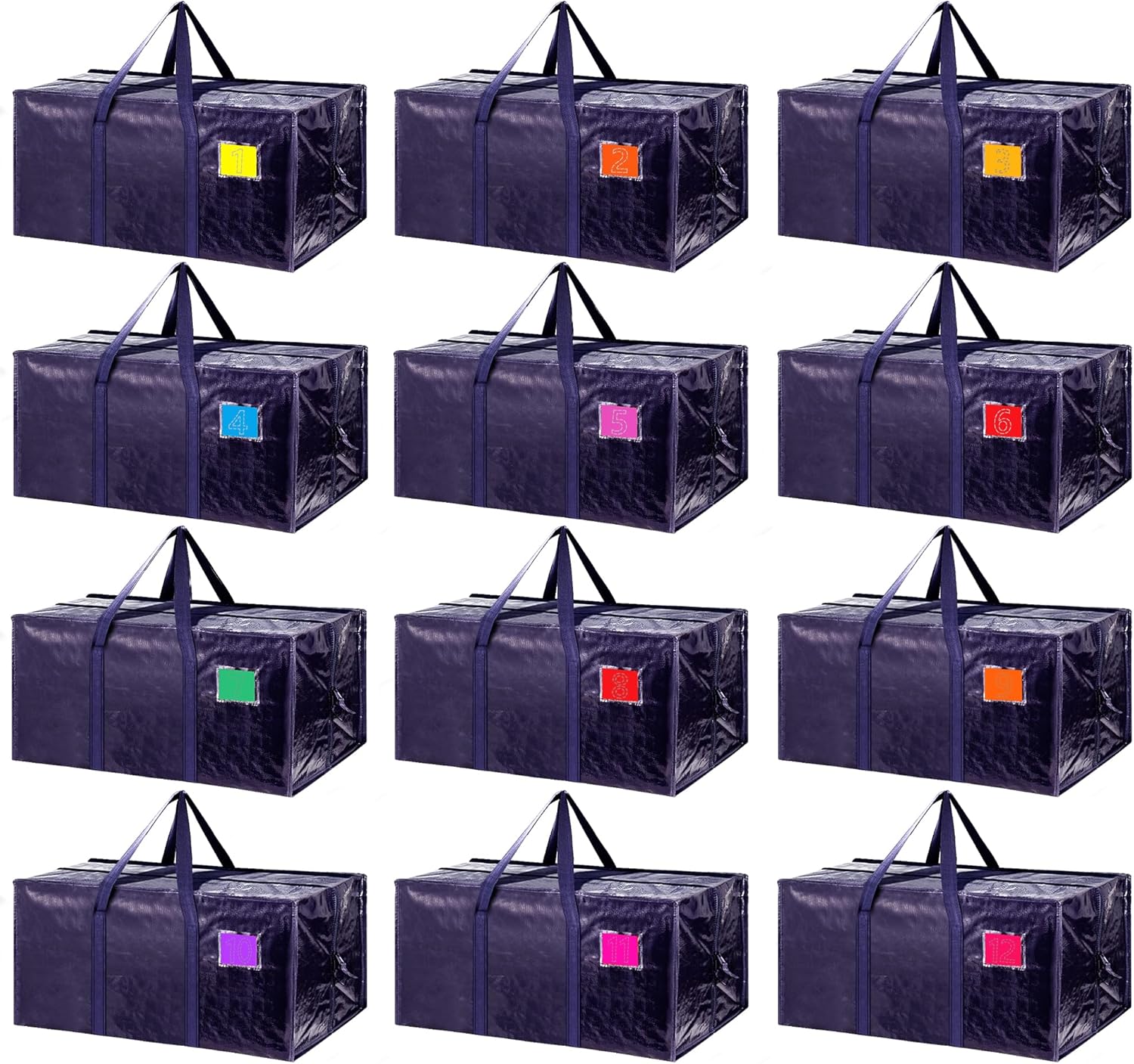 12 Pack Extra Large Heavy Duty Moving Bags for Storage Needs