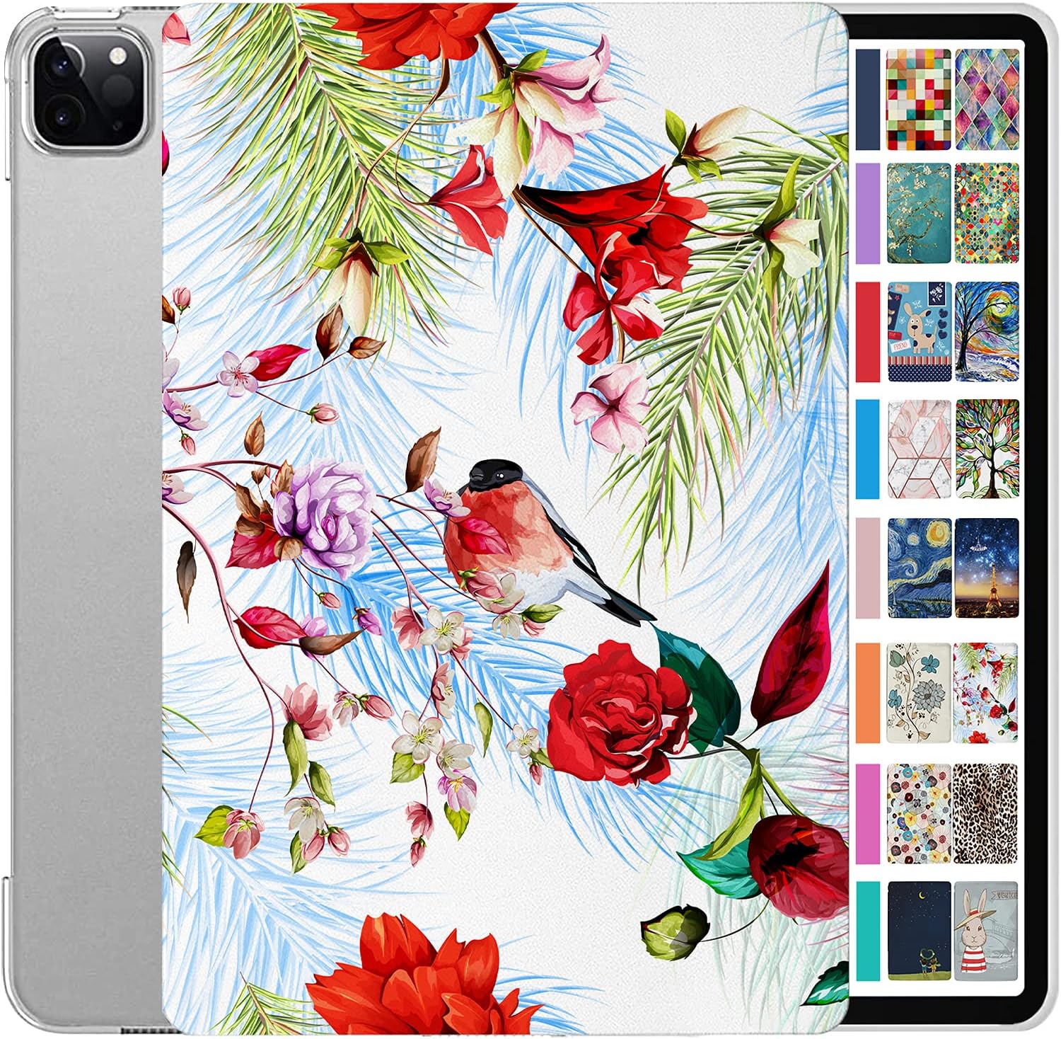 DuraSafe iPad PRO 11 Inch Case - Stylish Birds & Flowers Design