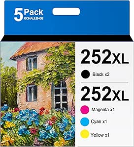 252XL Ink Cartridges Replacement for Epson Workforce Printers