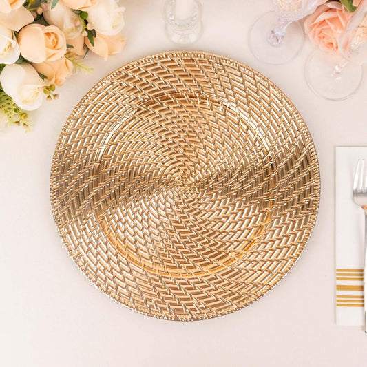 Shimmer in Style with Metallic Gold Charger Plates