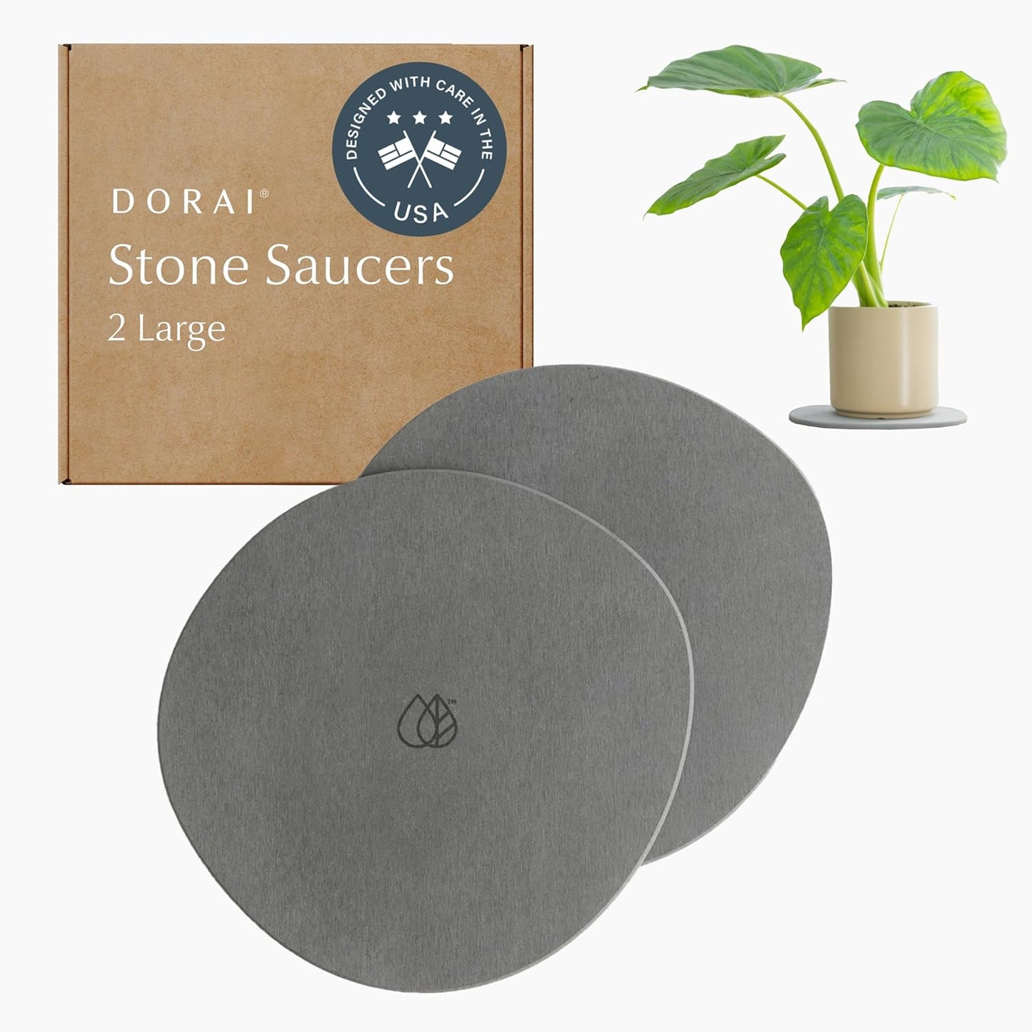 Diatomaceous Earth Plant Pot Saucer for Indoor Plants