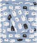 Woolrich Cotton Flannel Sheet Set King Blue Sheep - Warm & Cozy