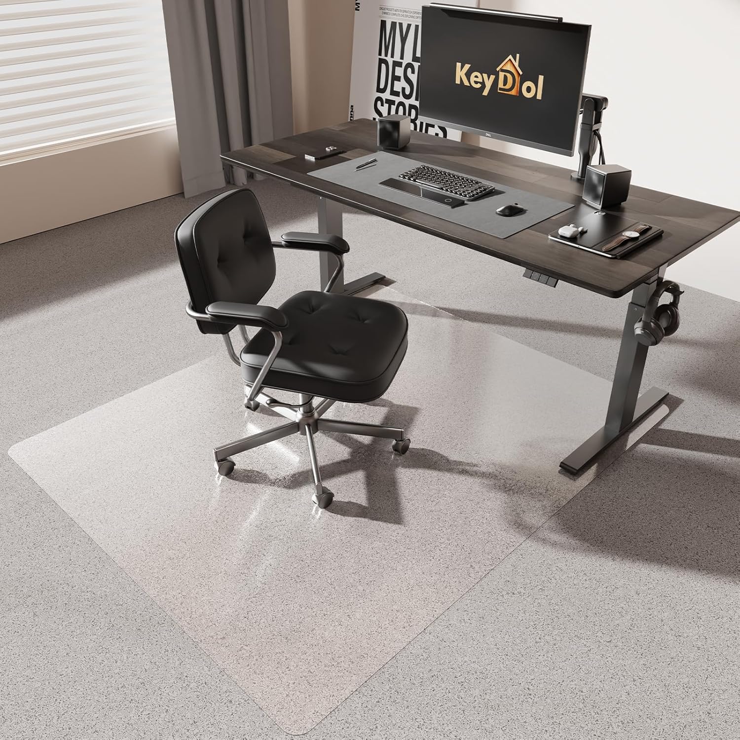50inx60in Computer Chair Mat for Hardwood Floor Protection