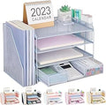 Desk Organizers and Accessories 4 Tier Letter Tray Organizer - Compact