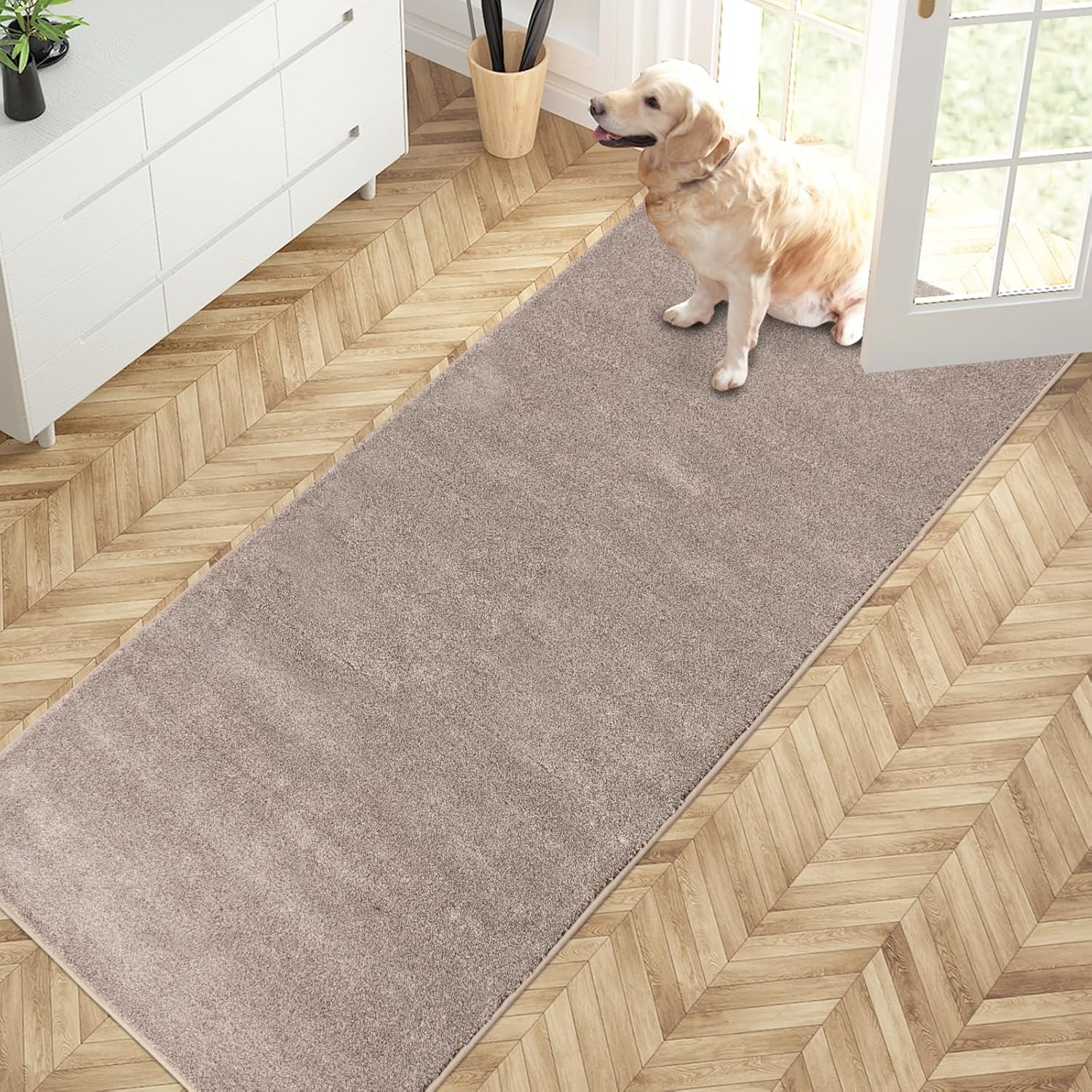 Dirt Trapping Door Mat 31.5in x 70in for Muddy Shoes & Paws