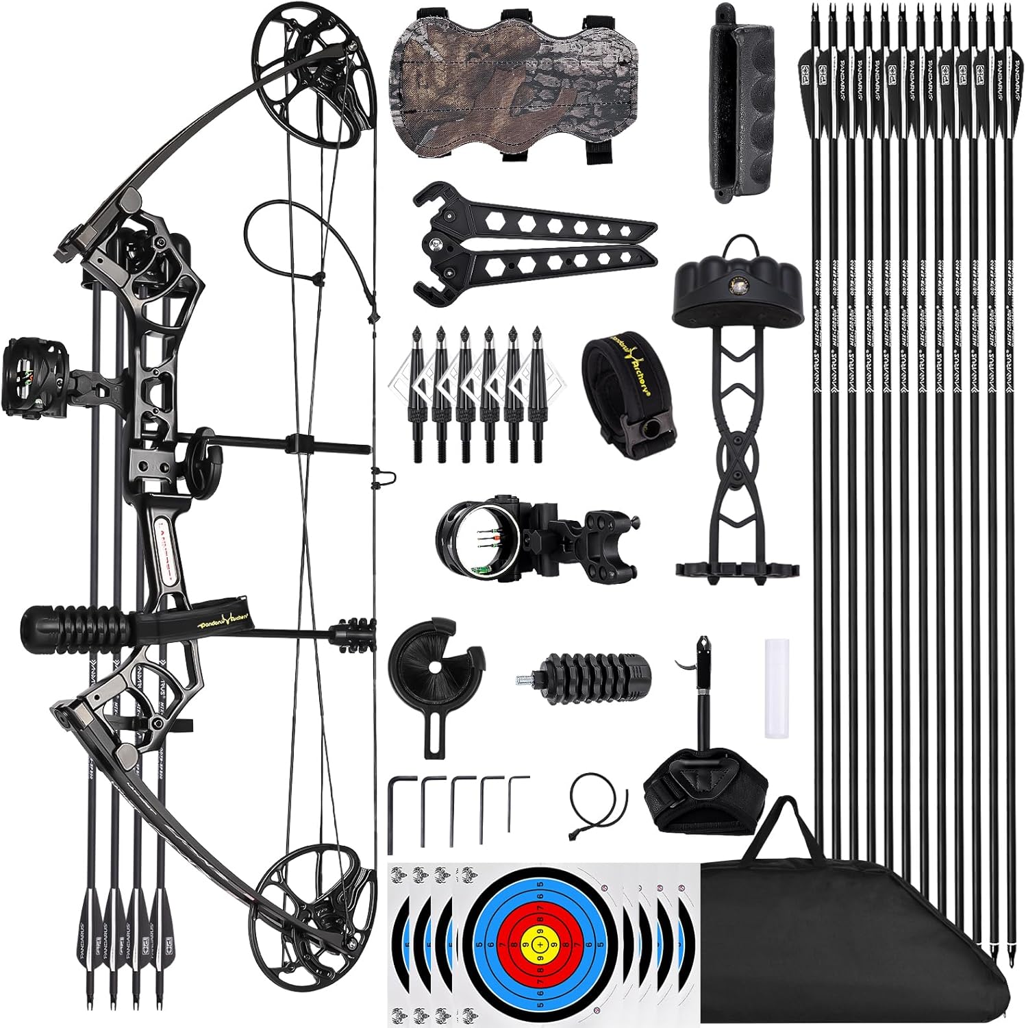 Lanneret Compound Bow Set for Beginners and Adults - 0-70 lbs