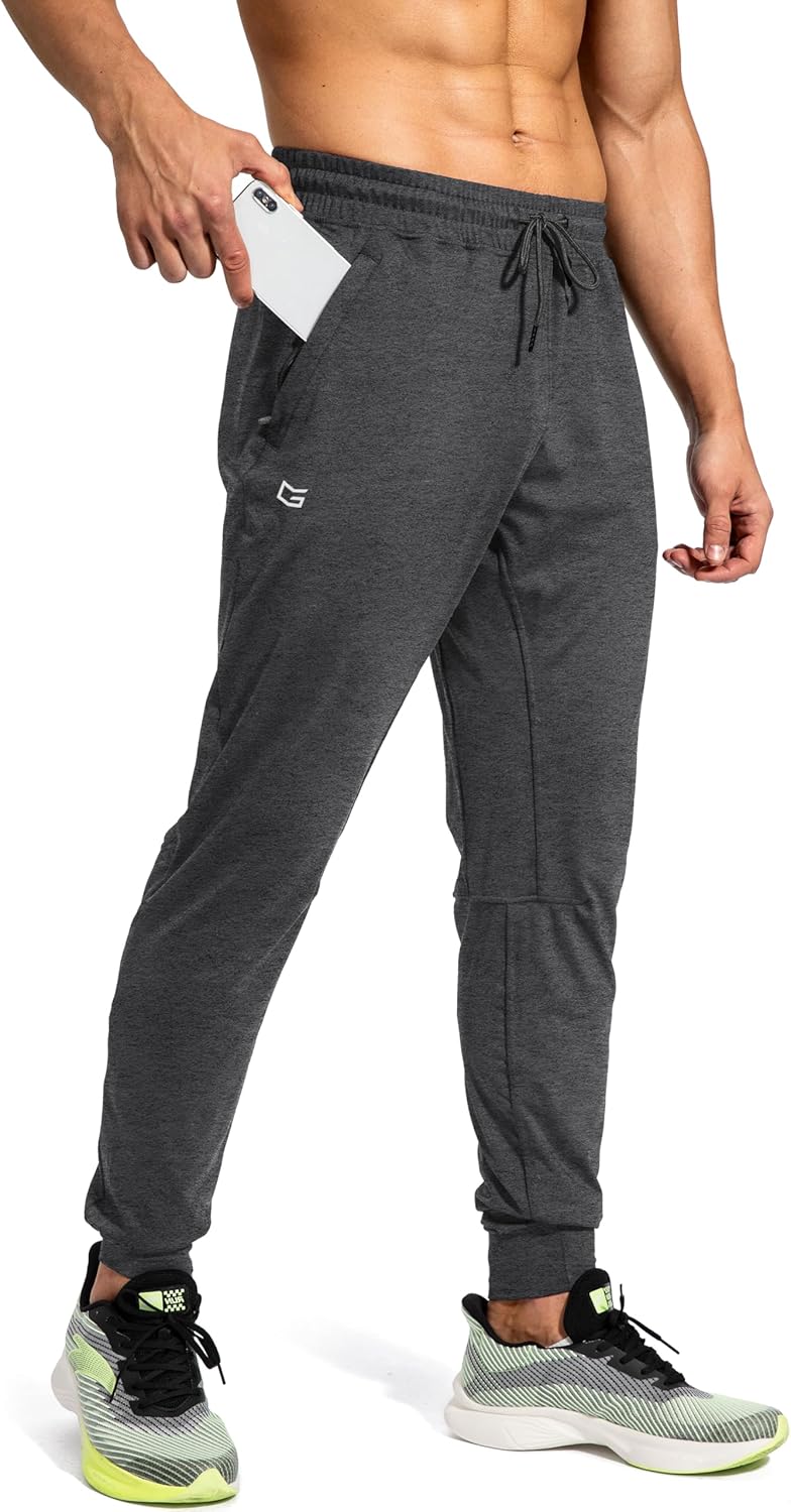 G Gradual Men's Athletic Sweatpants with Zipper Pockets