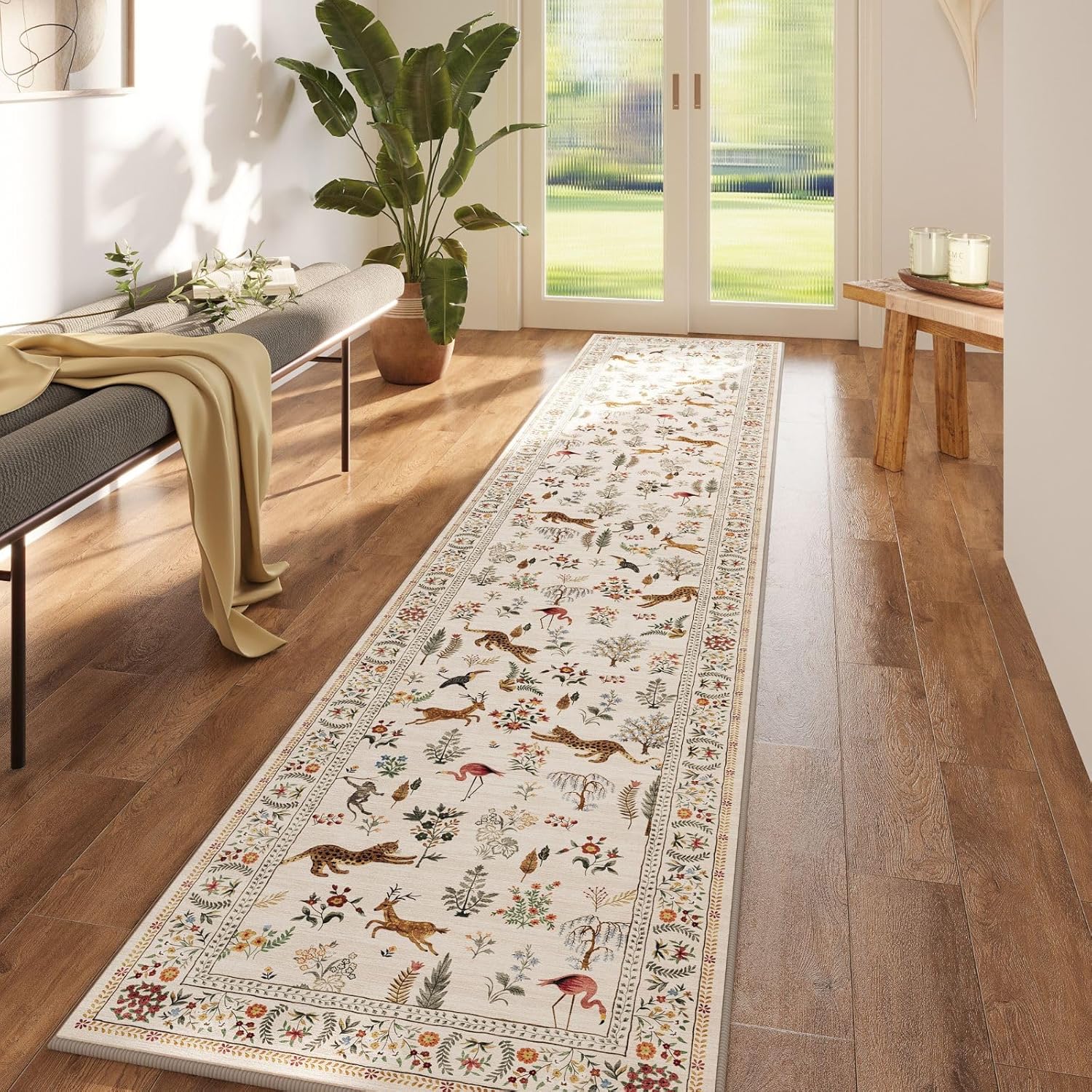 Rugcomf Runners for Kitchen Non Slip 2ftx10ft Washable Rugs