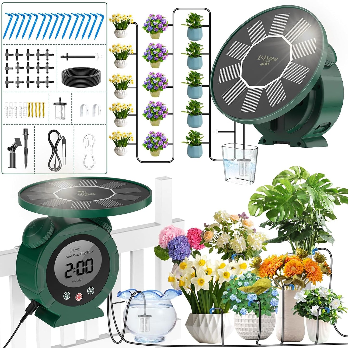 Solar Drip Irrigation System with Unique Alarm Clock Design