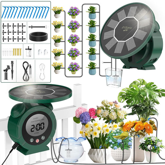 Solar Drip Irrigation System with Unique Alarm Clock Design