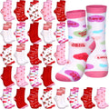 Hoolerry 30 Pairs Christmas Fuzzy Socks in Bulk - Warm Unisex Crew