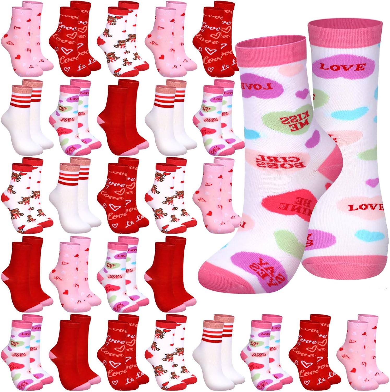 30 Pairs Christmas Fuzzy Socks for Women and Men Gifts