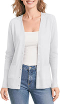 Urban CoCo Women's Lightweight Long Sleeve V-Neck Cardigan - Versatile
