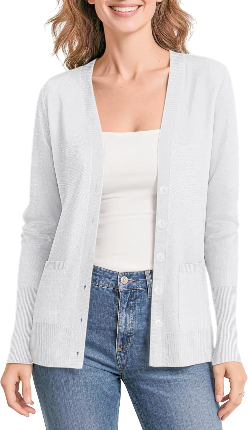 Urban CoCo Women's Lightweight Long Sleeve Cardigan Sweater