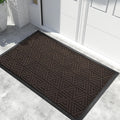 Extra Large Door Mat 60x32 in Brown - All-Weather Non-Slip Welcome Mat