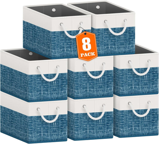 Fab totes Storage Bins 8-Pack for Organizing Toys and Books