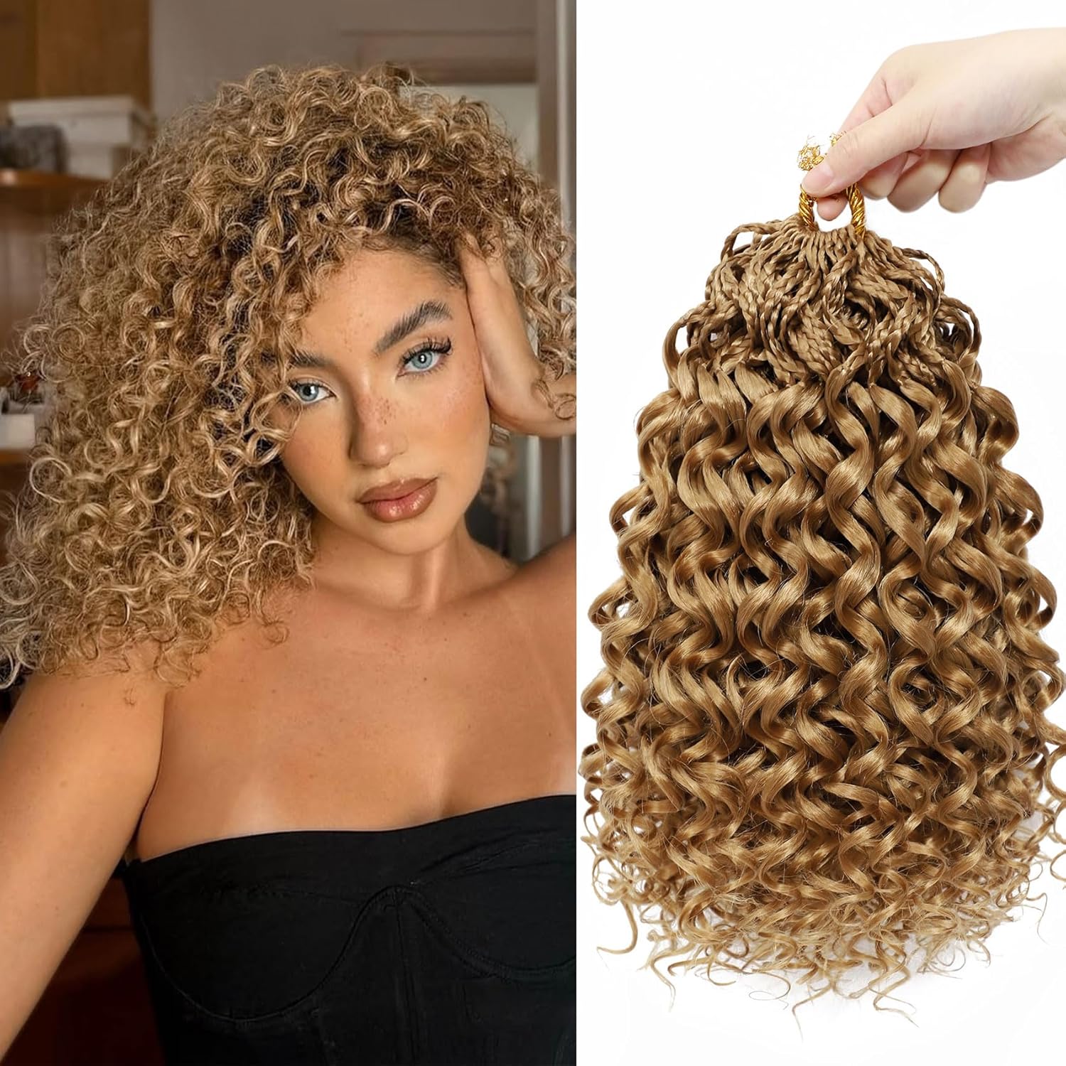 Gogo Curl Crochet Hair for Women 12 Inch Pre-Twisted Style