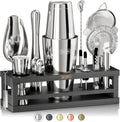 16-Piece Mixology Bartender Kit 28oz Boston Shaker - Silver/Black