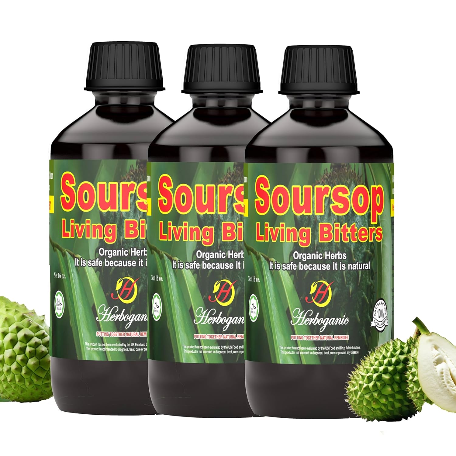 Herboganic Soursop Living Bitters for Health and Wellness Pack
