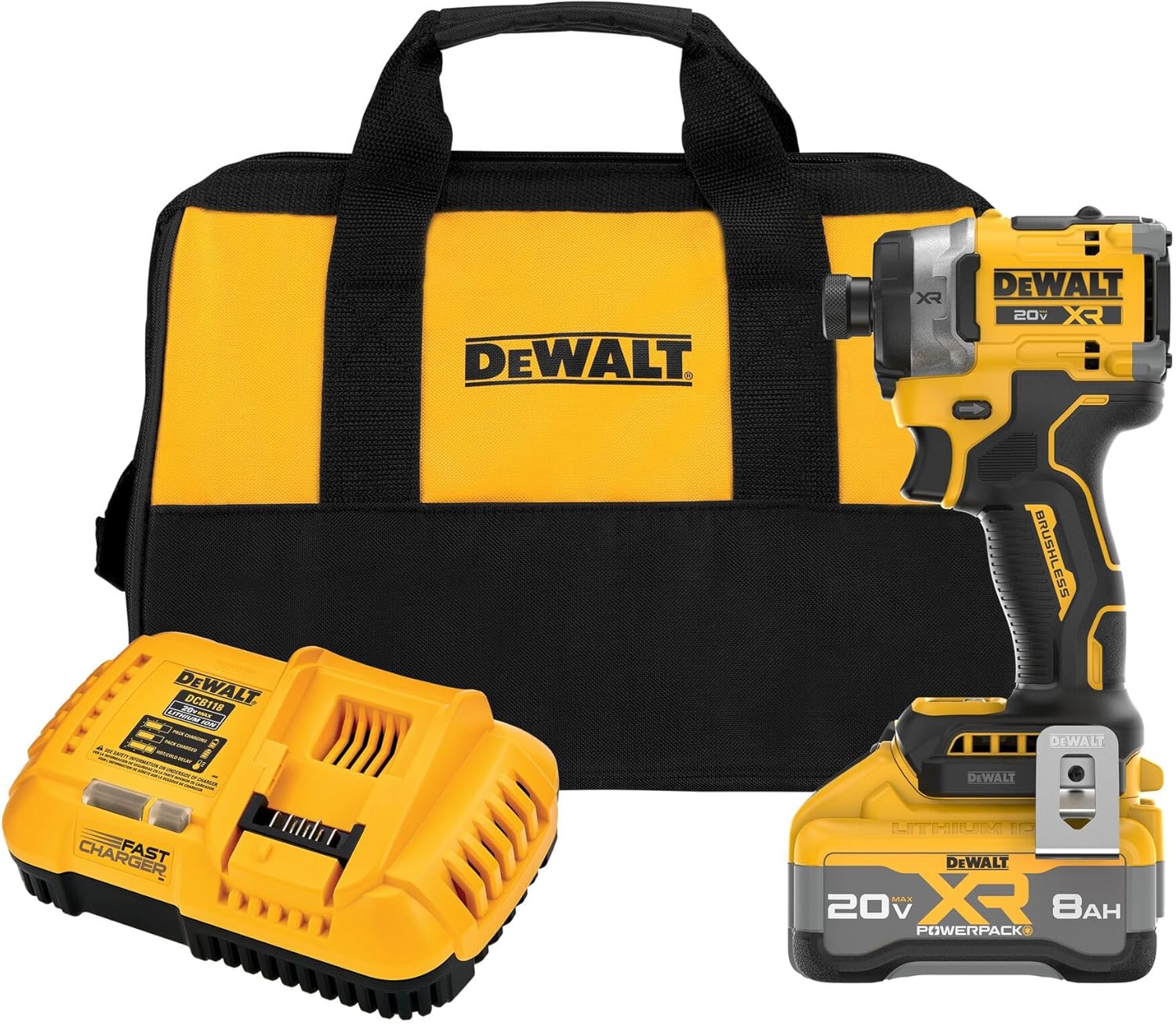 DEWALT 20V MAX XR Cordless Impact Driver Kit for Tough Jobs