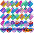 Mini Squeeze Pop Bubble Fidget Keychain Pack 200 pcs - Stress Relief