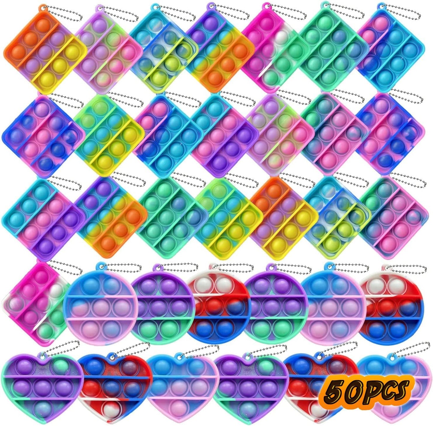 200 Pcs Mini Squeeze Pop Bubble Fidget Sensory Toys for All
