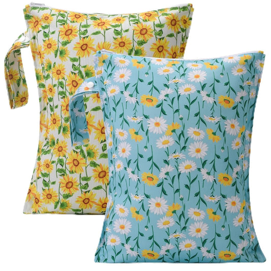 Leak-proof Wet Bags for Baby & Travel - Sunflower