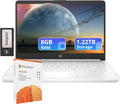 HP Flagship 14in HD Laptop White with 1.22TB Storage - Office 365