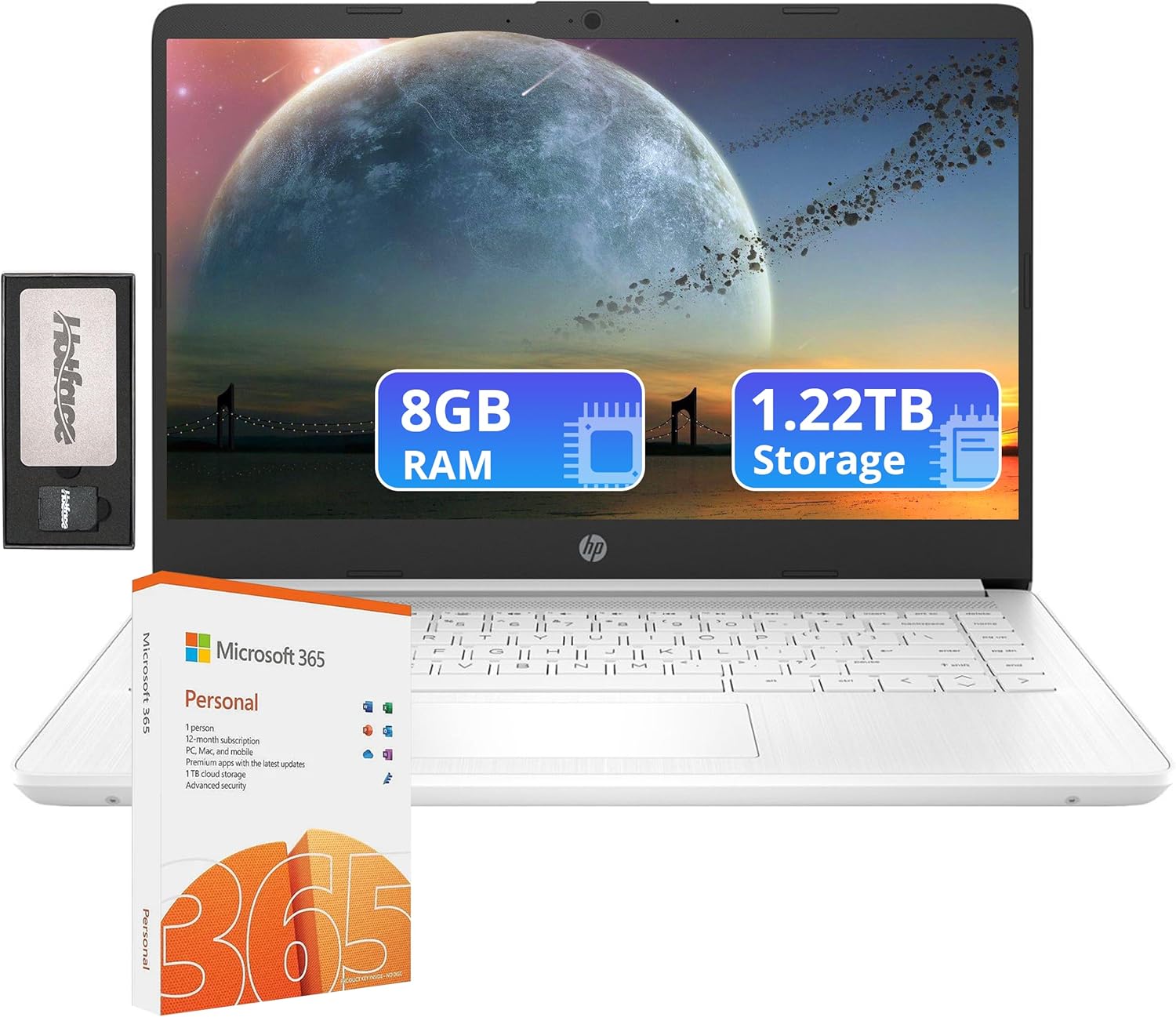 HP Flagship 14 HD Laptop with Office 365 and 1TB Cloud Storage