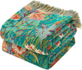 Boho Throw Blanket 100% Cotton Muslin 50x60 - Lightweight Comfort