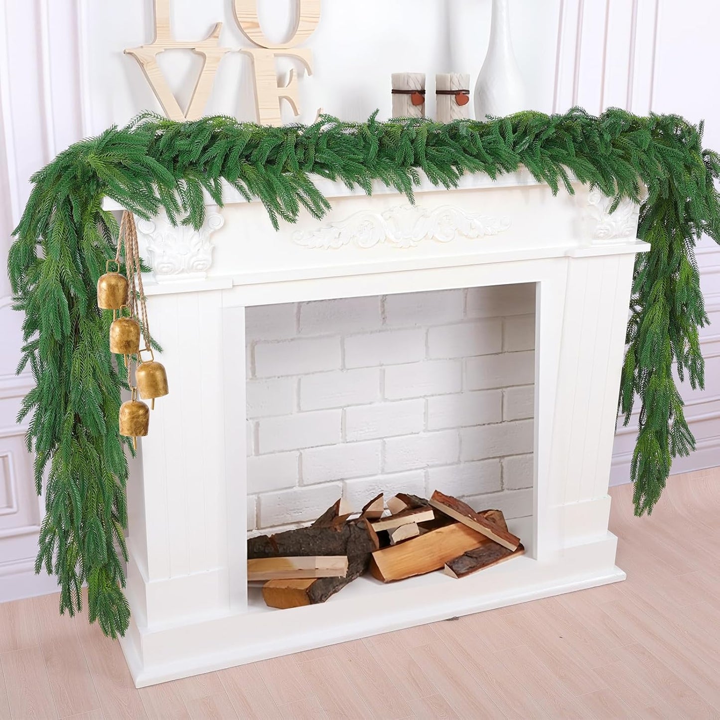 9 Ft Norfolk Pine Garlands for Festive Indoor and Outdoor Decor