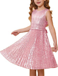 GRACE KARIN Girls Sequin Dress Sleeveless Prom Party Formal Occasion