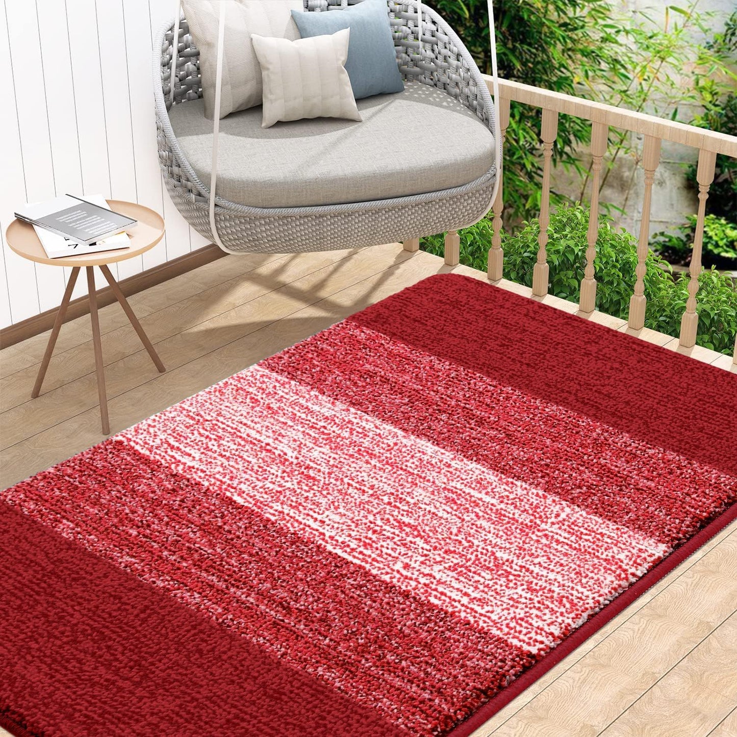 Kitinjoy Indoor Outdoor Door Mat - Non-Slip Absorbent Dirt Trapper