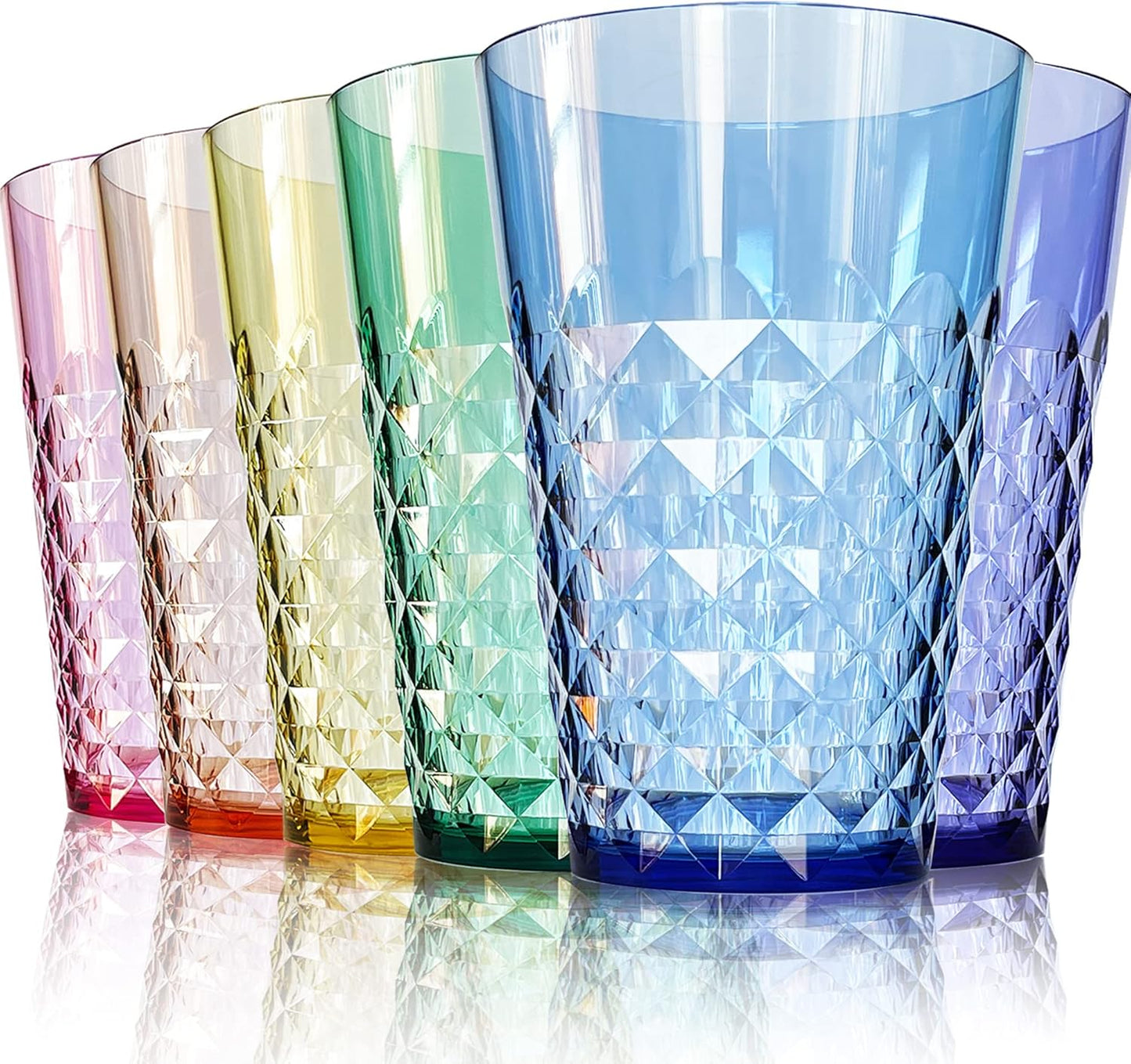 Unbreakable Premium Iced Tea Drinking Glasses Tumbler Set of 6