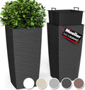 Mueller M-Resin Heavy Duty Tall Planters 2-Piece Set - Modern Outdoor